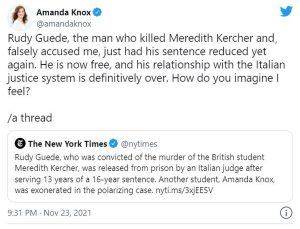 Read more about the article Amanda Knox Tells Convicted Killer To Tell The Truth About Murder Of Meredith
