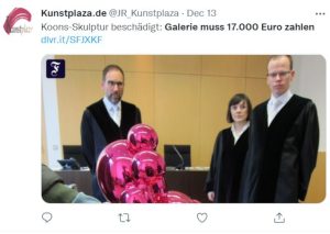 Read more about the article Art Gallery Fined USD 20,000 For Damaging Bright Pink Balloon Sculpture By Famous US Artist Jeff Koons