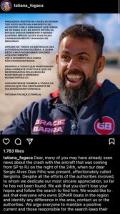 Read more about the article Brazilian Jiu Jitsu Champ Missing After Chartered Plane Crashes Into Ocean, Wife Says Stay Positive