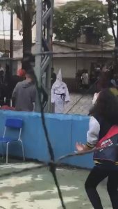 Read more about the article Teacher In Hot Water After Showing Up At School Bash In Ku Klux Klan Outfit