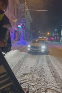 Read more about the article Russian Influencer In Hot Water For Snowboarding Behind Car On Icy City Street