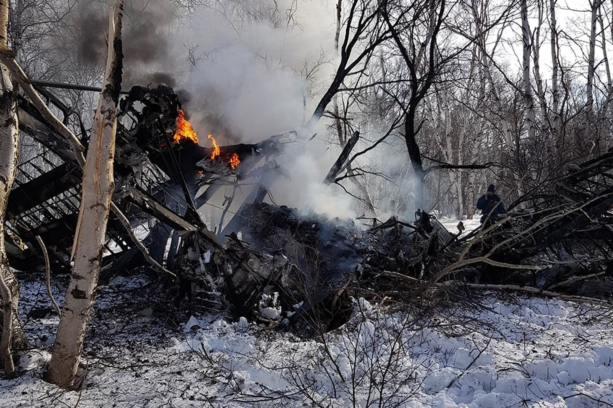 Read more about the article First Images Of Plane Crash Near Remote Russian Village Today