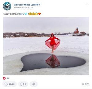 Read more about the article Russians Get Into St Valentines Spirit By Jumping In Heart Shaped Hole In Icy Pond