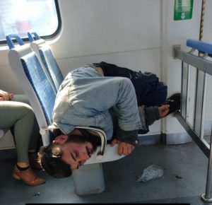Read more about the article RAILWAY SLEEPER: Train Delayed When Snoozing Commuter Trapped Head In Armrest