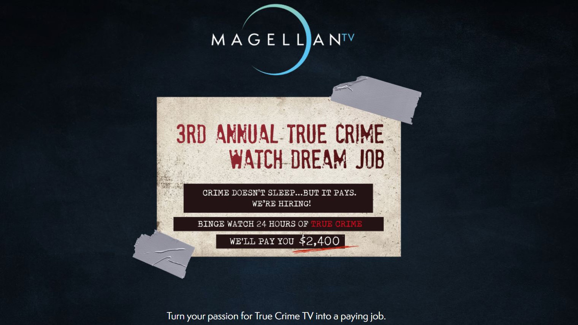 Read more about the article CRIME BINGE: Earn USD 100 An Hour To Watch Crime Shows