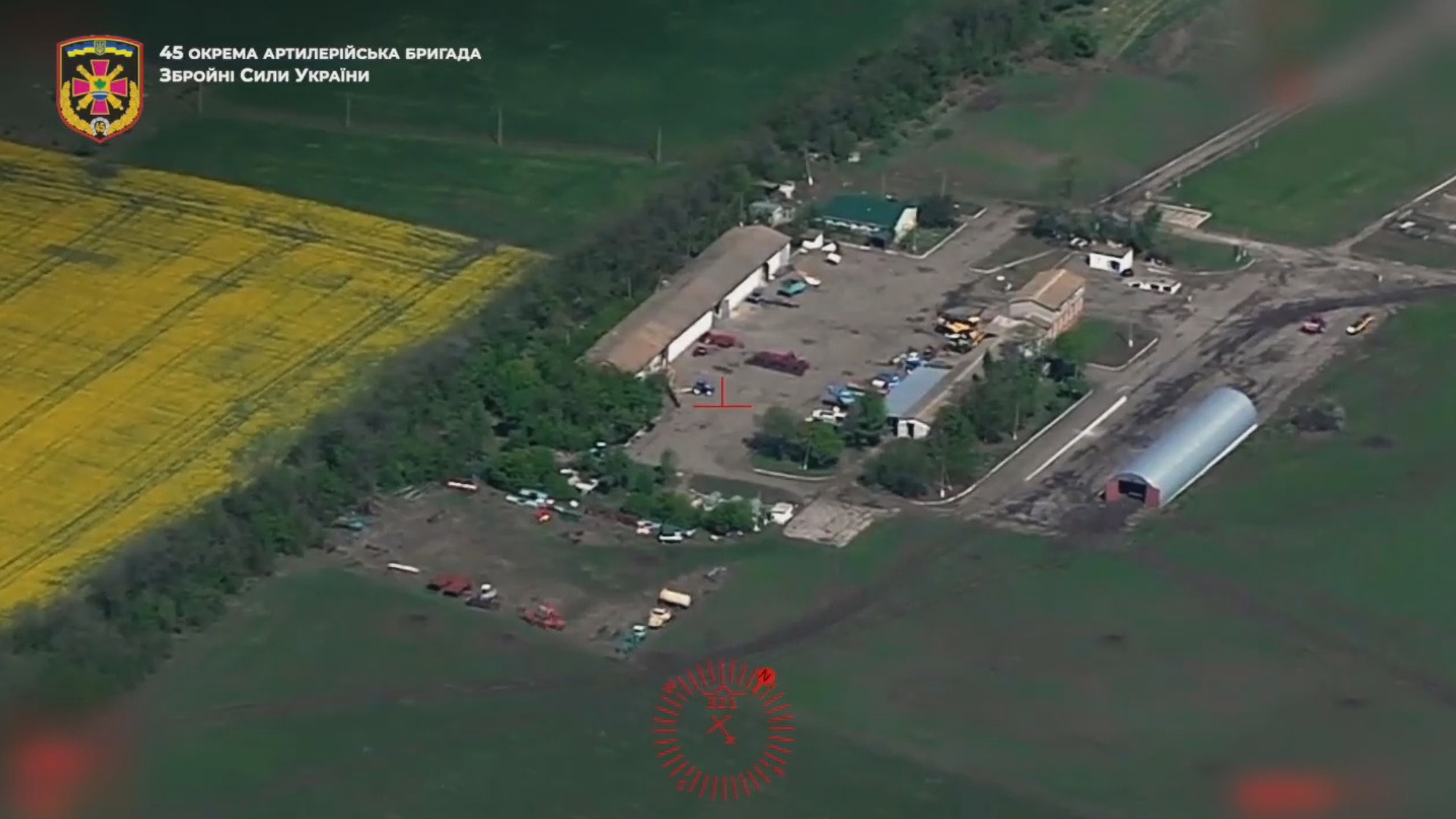 Read more about the article WAR IN UKRAINE: Moment Ukrainian Artillery Hits Farm Hangar Housing Russian Armoured Vehicles