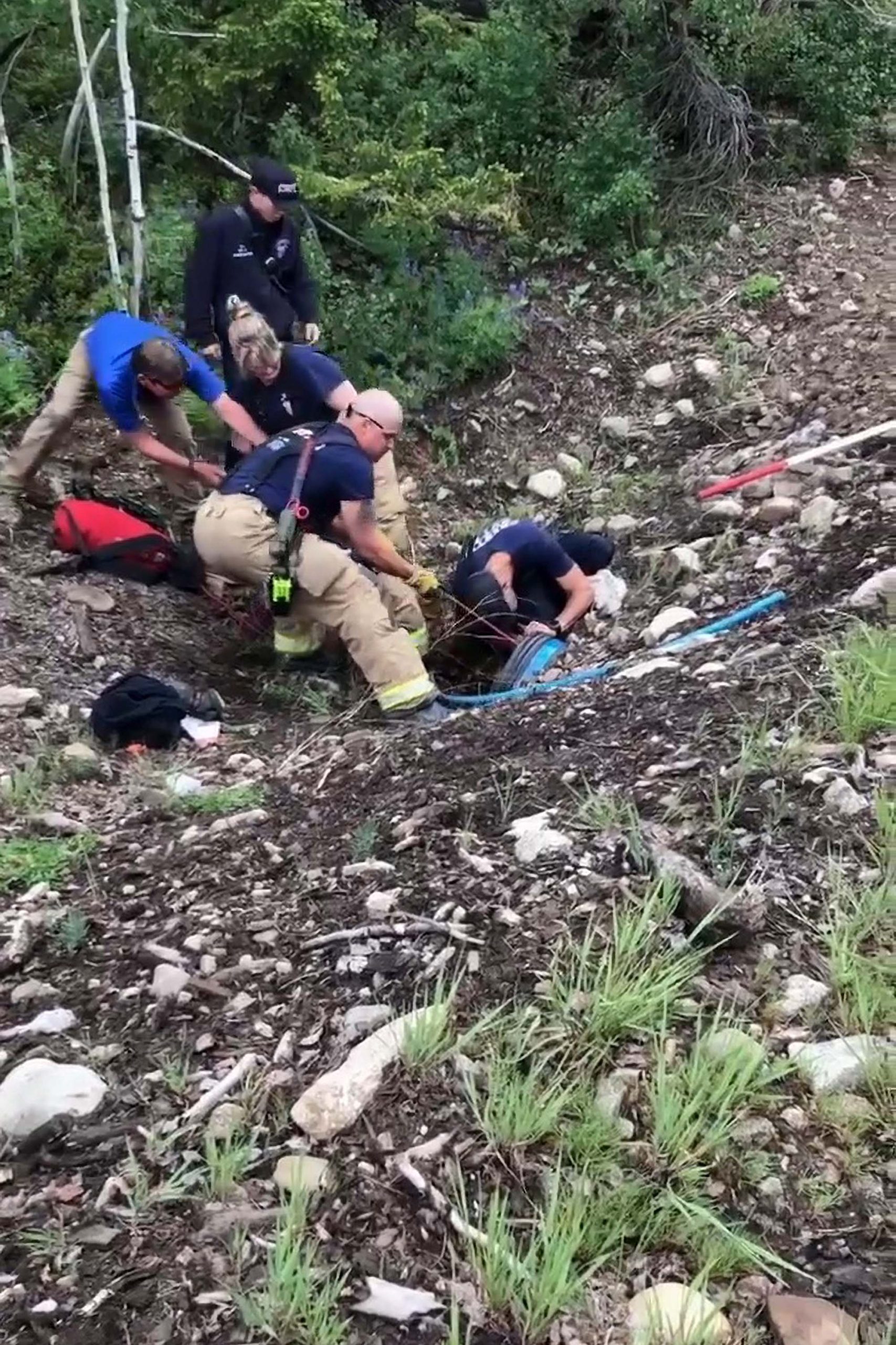 Read more about the article TIGHT SPOT: Moment Colorado Rescuers Save Goldie The Dog From Large Pipe After It Became Stuck