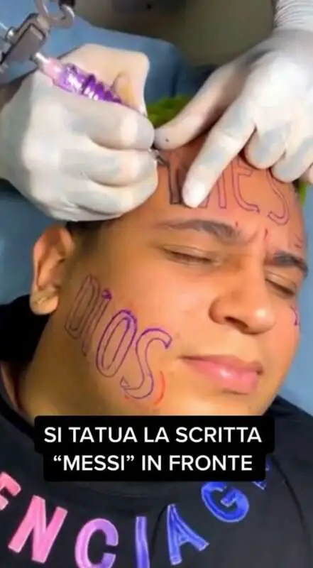 Read more about the article TAT’S A RIGHT MESSI: Influencer Who Tattooed ‘Messi’ On Forehead Now Regrets It