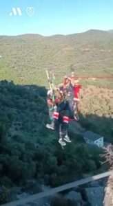 Read more about the article ZIP FLOP: Firemen Save Woman Left Dangling Over Deadly Drop On Zip Wire