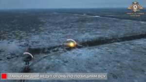 Read more about the article So-Called DPR Says Its Tank Crews Destroyed Ukrainian Positions In Donetsk Region