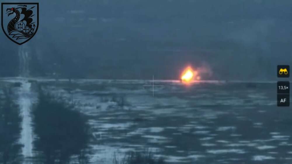 Read more about the article Ukrainian Marines Destroy Russian Armoured Vehicle Column In Donetsk