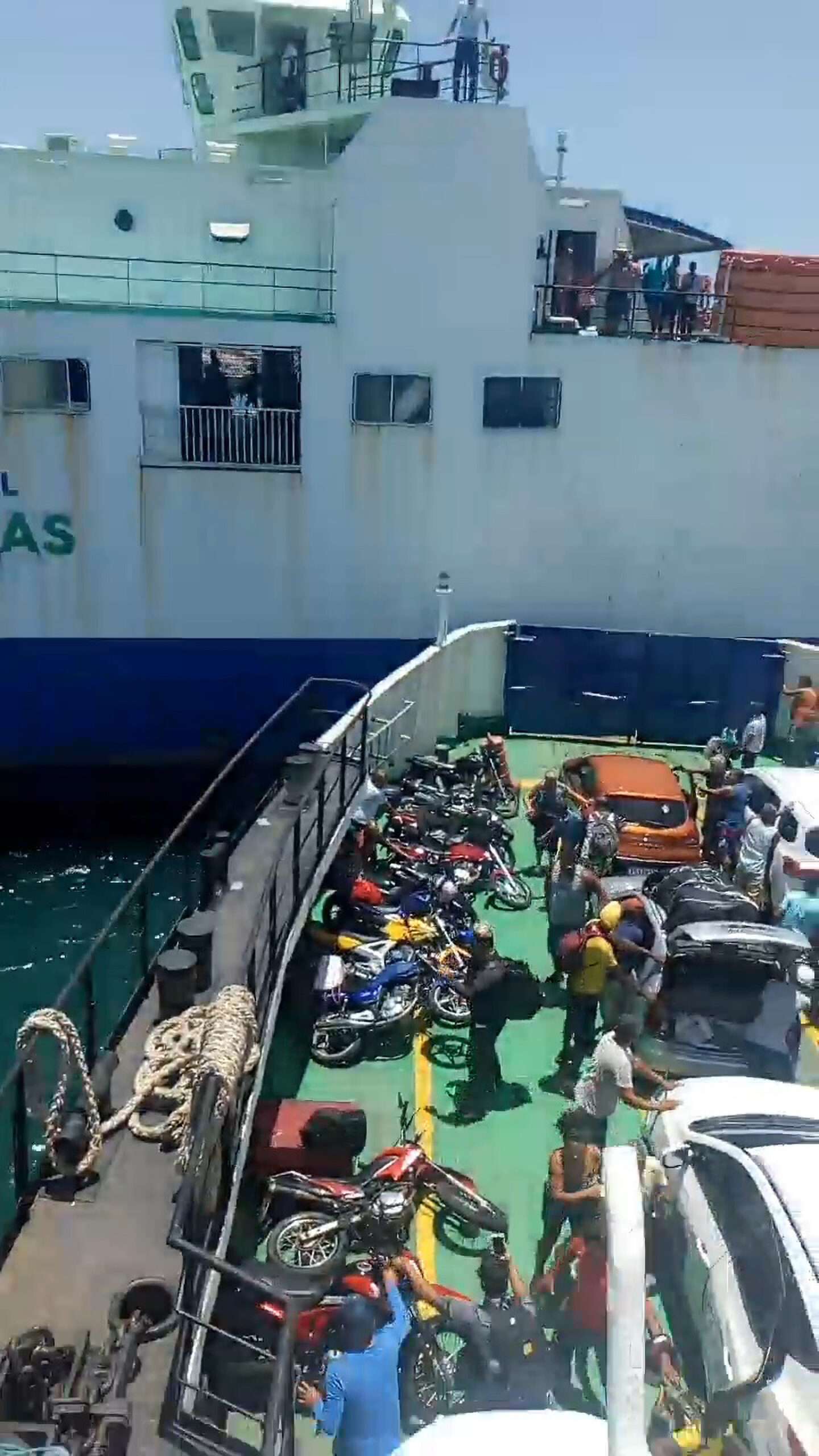 Read more about the article FERRY FOOLISH: Passengers Flee As Two Huge Ships Collide