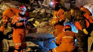 Read more about the article TURKEY EARTHQUAKE: Rescue Workers Digging Through Rubble Overnight Seeking Survivors
