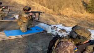 Read more about the article Ukrainian Soldiers Training To Shoot With Heavy Machine Guns