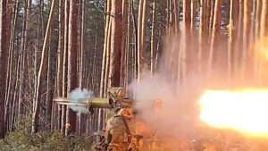Read more about the article  Russia Shows Paratrooper Firing At Ukrainian Position With Grenade Launcher Mounted On Quad Bike