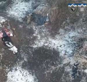 Read more about the article Ukrainian Drones Drop Bombs On Russian Soldiers In Snowy Trenches