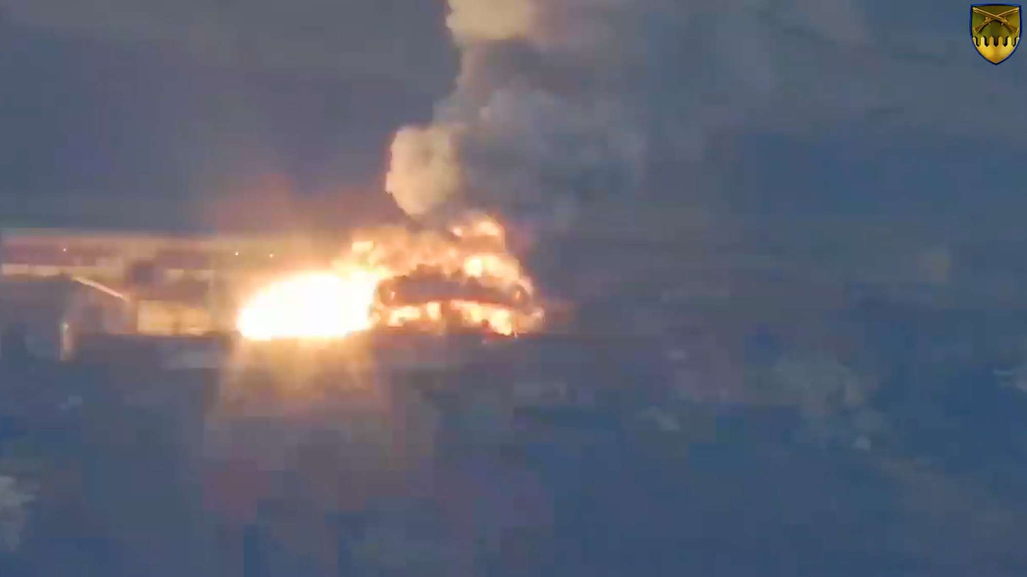 Read more about the article Moment Russian Ammunition Warehouse Explodes In Luhansk
