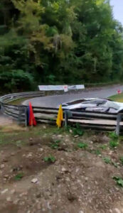 Read more about the article  Spectators Jump For Their Lives As Race Car Crashes Through Barrier