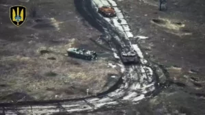 Read more about the article Ukrainian Kamikaze Drone Destroys Russian Tank In Huge Blast