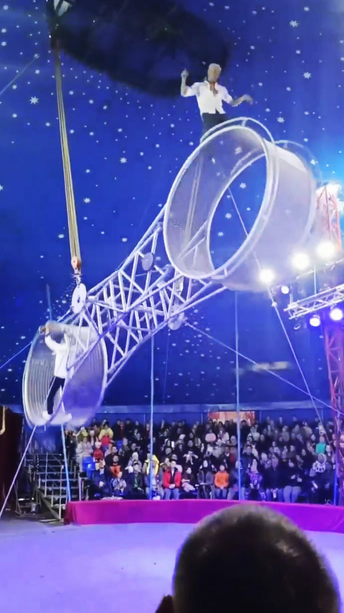 Read more about the article Moment Circus Acrobat Falls Off Moving Wheel